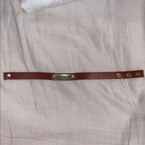 STRENGTH leather bracelet